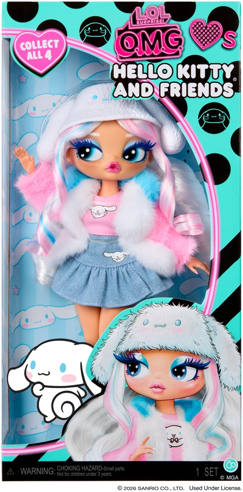 MGA L.O.L Surprise O.M.G mados lėlė Hello Kitty ir draugai Cinnamoroll 255291-EUC
