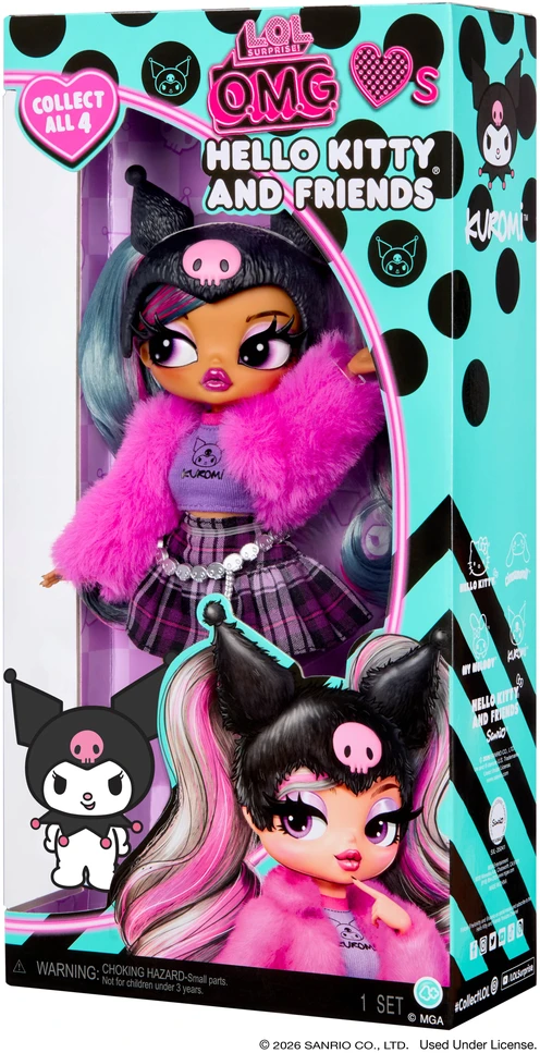 MGA L.O.L Surprise O.M.G lėlė Kuromi Hello Kitty ir draugai 249894-EUC