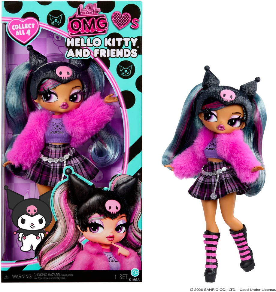 MGA L.O.L Surprise O.M.G lėlė Kuromi Hello Kitty ir draugai 249894-EUC