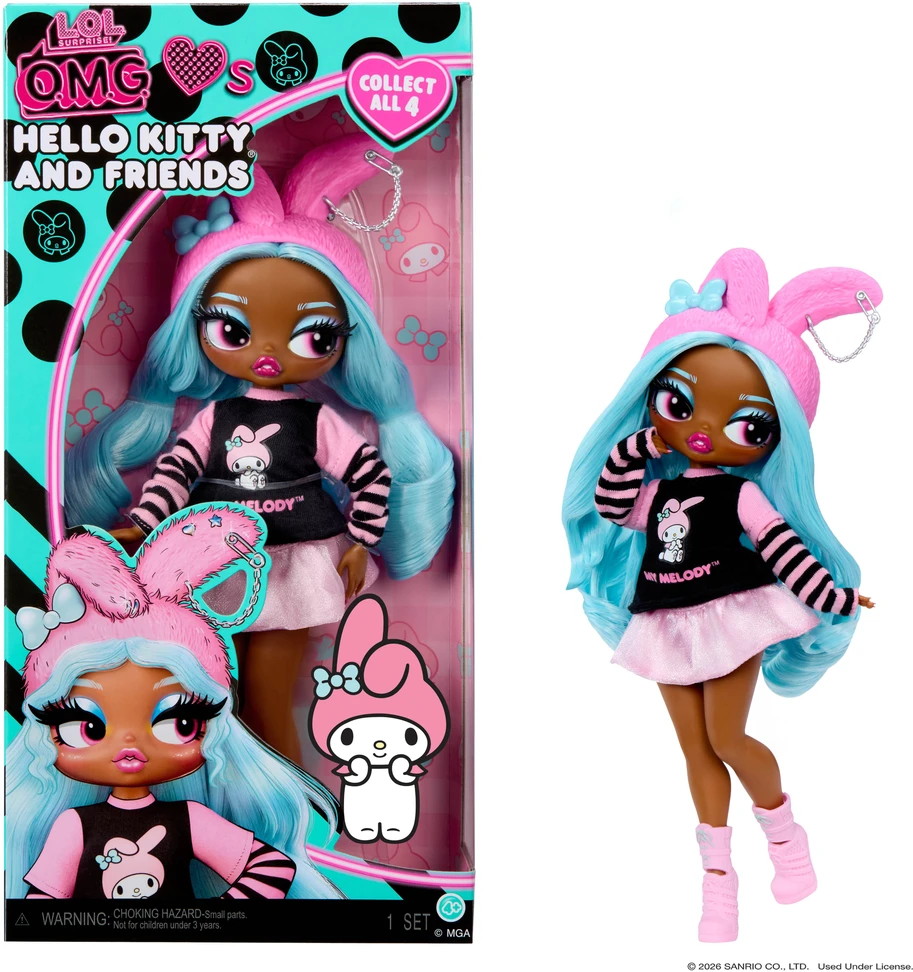MGA L.O.L Surprise O.M.G mados lėlė My Melody Hello Kitty ir draugai 249887-EUC