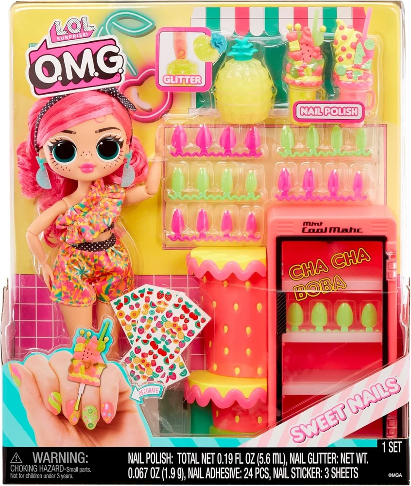 L.O.L. Surprise OMG Sweet Nails – Pinky Pops Fruit Shop 503842-EUC