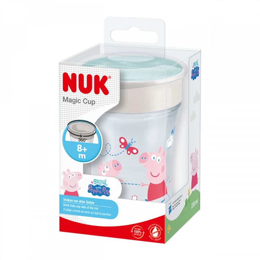 NUK 255009 MAGIC PEPPA puodelis 230 ml