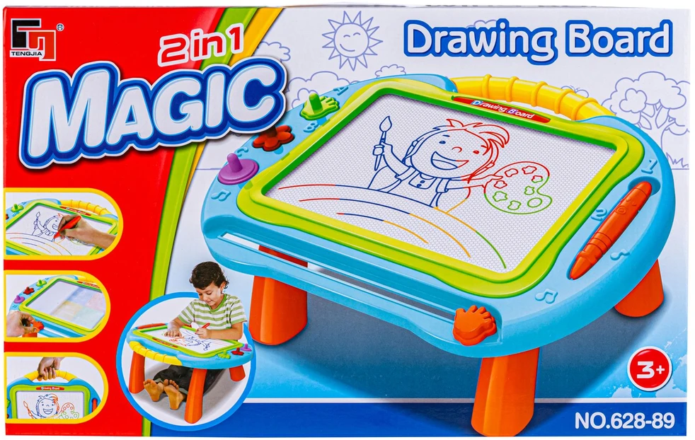 Chrld MAGNETINĖ LENTA vaikams piešti, 2IN1 ZNIKOPIS, ANTspaudų STALAS