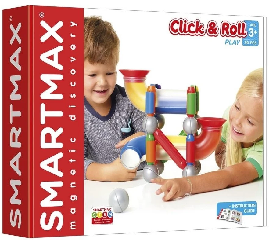 Magnetinės kaladėlės Smart Max Click & Roll IUVI Games