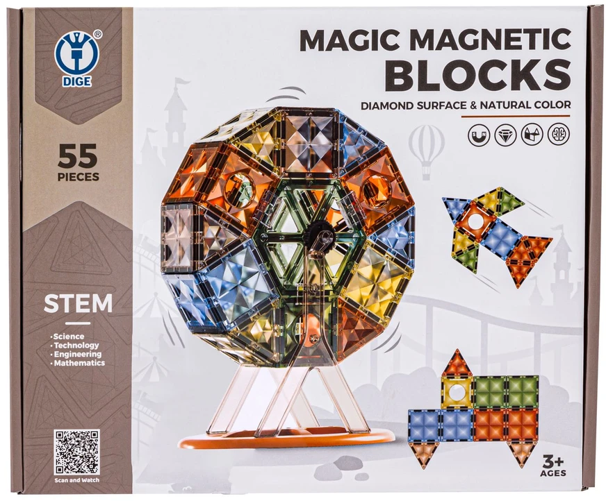 Chrld Magnetinis konstruktorius kaladėlės, 55 d.