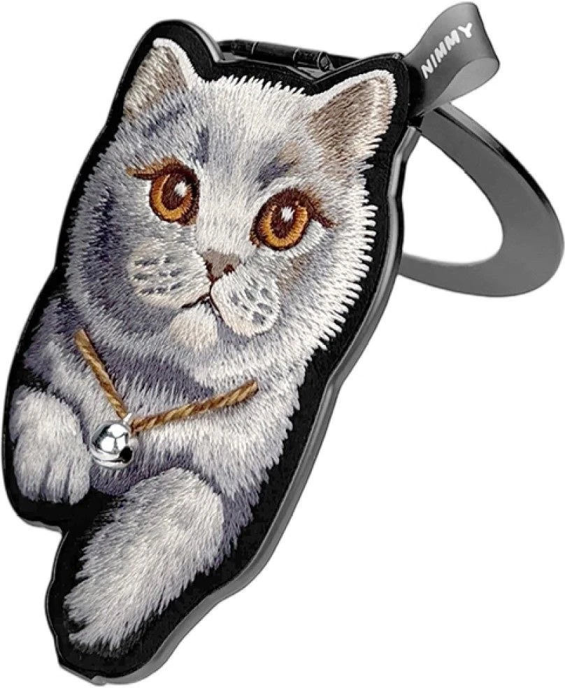 NIMMY magnetinis pakabukas DENIM FASHION BRITISH SHORTHAIR CAT juodas