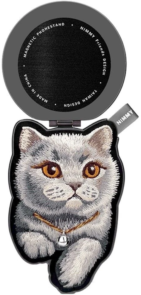 NIMMY magnetinis pakabukas DENIM FASHION BRITISH SHORTHAIR CAT juodas