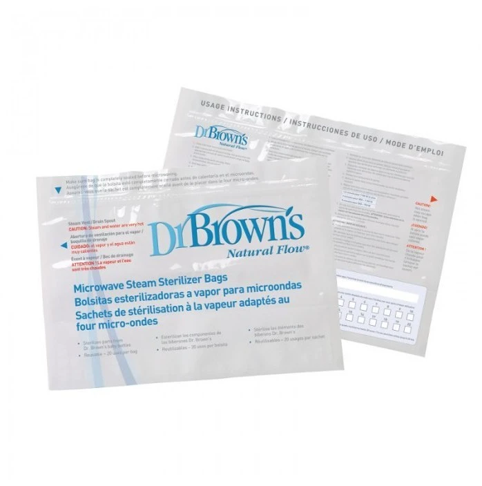 DR. BROWN'S sterilizavimo maišeliai mikrobangų krosnelei, 5 vnt.