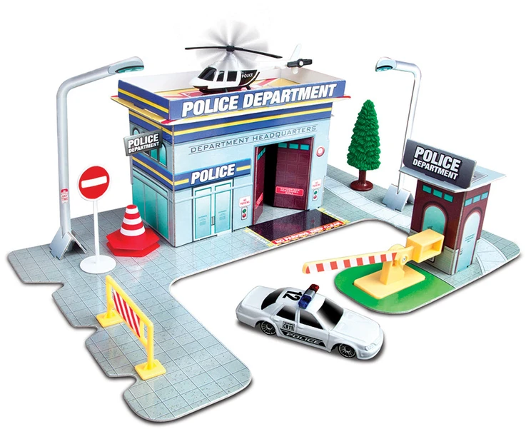MAISTO DIE CAST žaidimų komplektas Fresh Metal Police Station, 12513