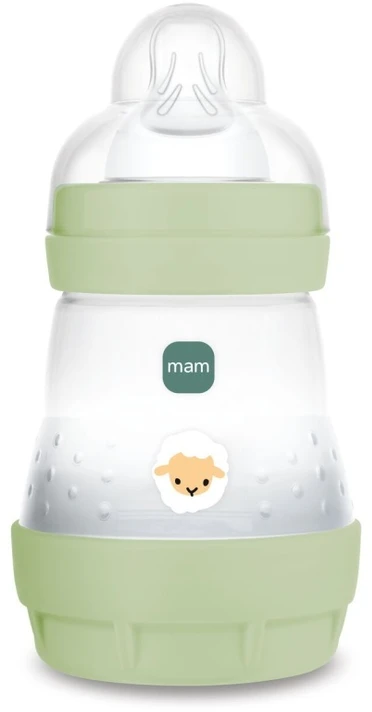 Mam Akcesoria 5915 PERFECT START ANTIKOLIKINIS BUTELIUKAS 160 ML, ŽALIAS, GAMTOS SPALVOS