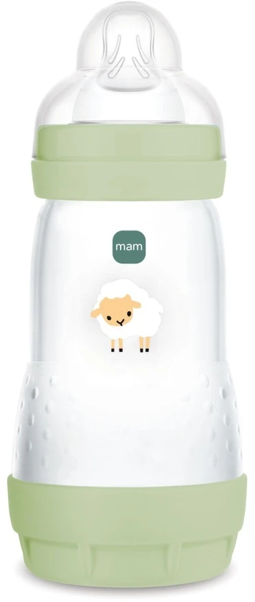 Mam Akcesoria 5953 PERFECT START ANTIKOLIKINIS BUTELIUKAS 260ML, ŽALIOS SPALVOS, MALTAS GAMTOJE