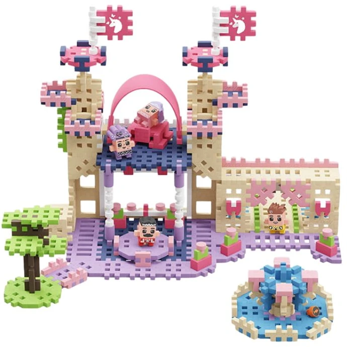 Konstruktorius Marioinex Mini Waffle Princess Karališkas nuotykis, 280 vnt. + figūros, 4 vnt.