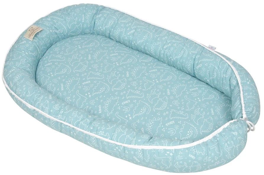 Kūdikio lizdelis BabyMatex PRESTIGE MUSLIN 80 x 55 cm, mėlynas
