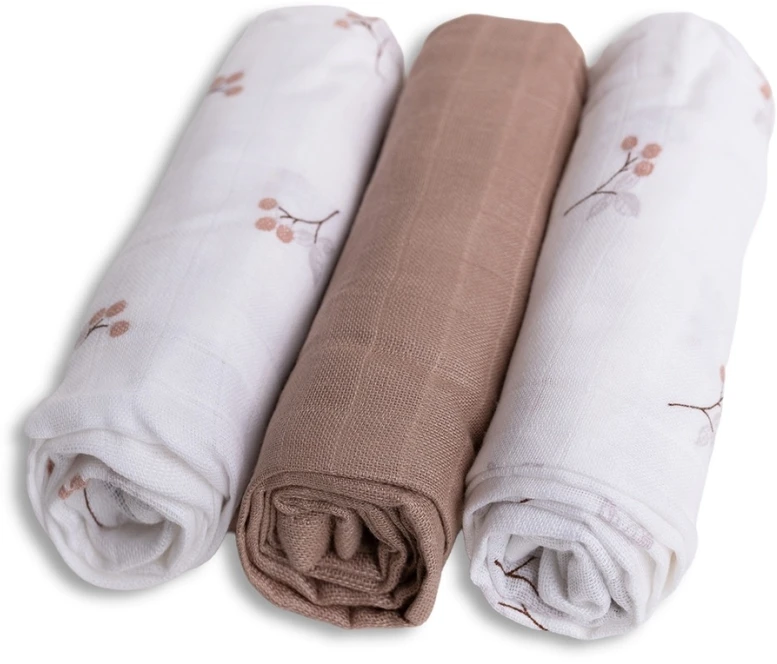 Rankšluostis Bambukiniai vystyklai BabyMatex 70x80 cm, 3 vnt