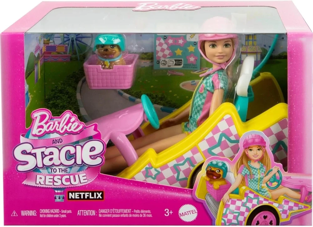 Mattel Barbie Stacie paspiriamas vežimėlis HRM08