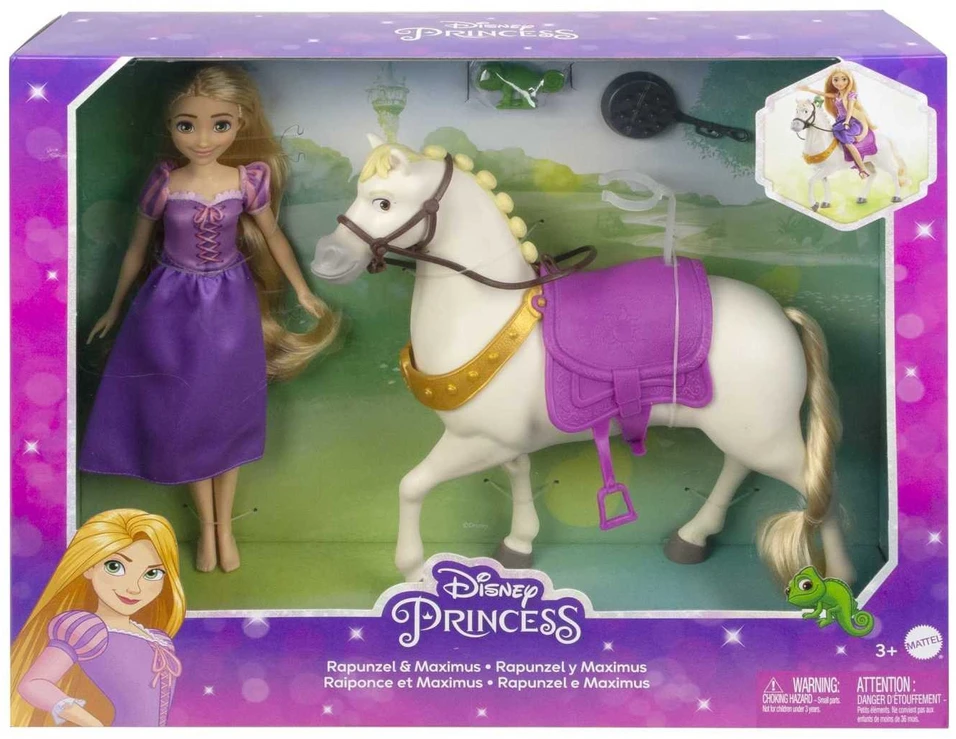DISNEY PRINCESS Lėlės Auksaplaukės ir žirgo rinkinys