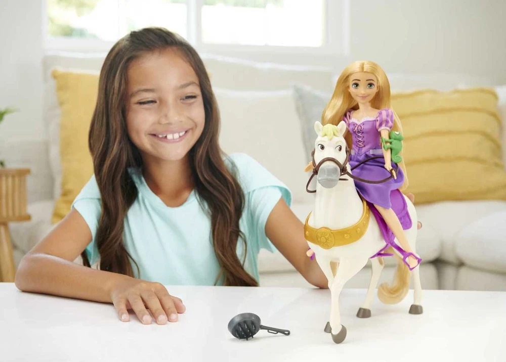 DISNEY PRINCESS Lėlės Auksaplaukės ir žirgo rinkinys