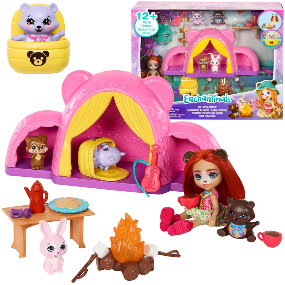 Mattel Enchantimals stovyklavimo rinkinys meškiukas ZA5995
