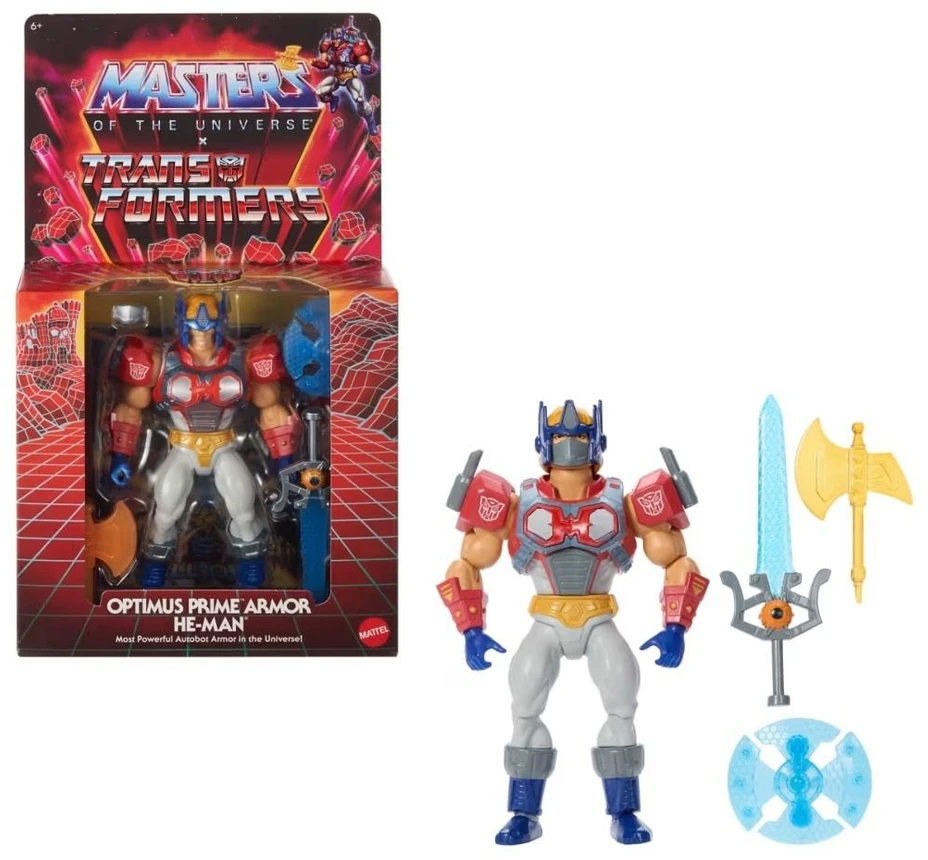 Mattel Figūrėlė Masters of the Universe Origins x Transformers Optimus Prime He-Man 14 cm