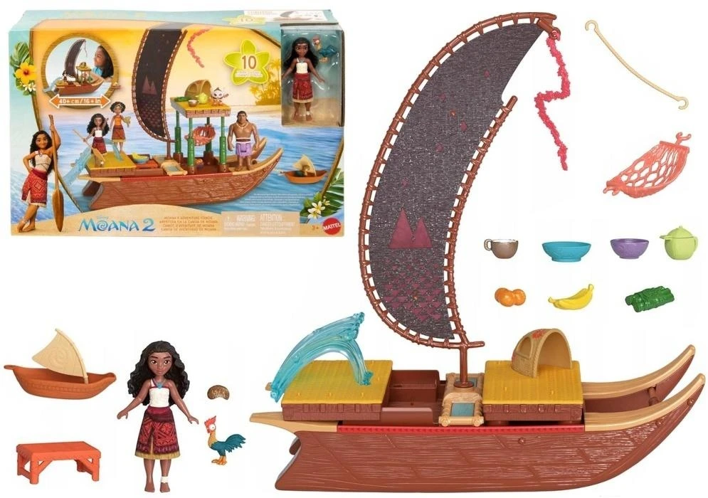 Mattel DISNEY PRINCESS MOANA Vajanos laivo rinkinys (JBT54)