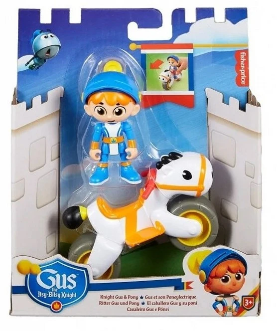Mattel figūrėlių rinkinys Gus Mažasis Didysis riteris Gus ir ponis 2 vnt. 8 cm