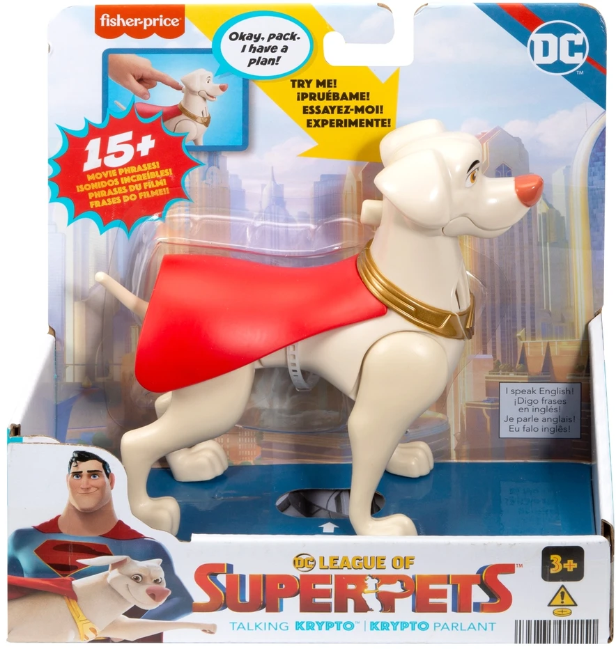 Mattel Fisher Price League Super Pets figūrėlė Krypto 15 cm su garsais