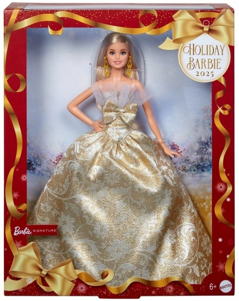 Mattel BARBIE HOLIDAY kolekcinė šviesiaplaukė lėlė (JBH95)