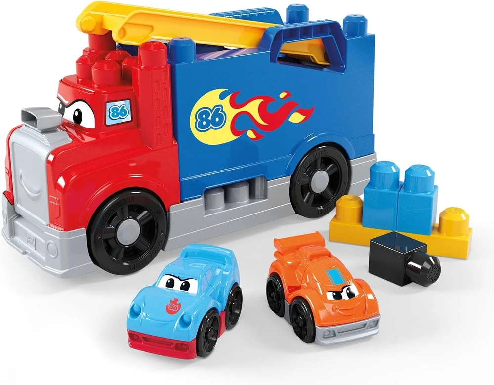 Mattel MEGA BLOKS konstruktorius – sunkvežimis su trasa (JFR29)