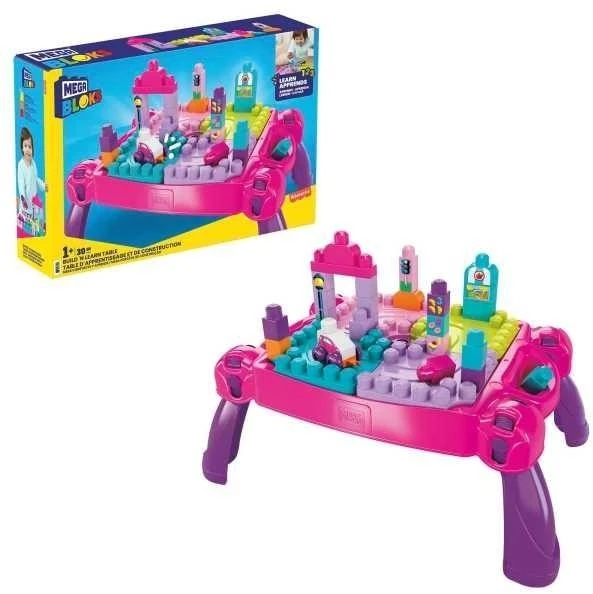 Mattel Konstruktorius Mega Bloks su stalu ir spalvotais kaladėlėmis