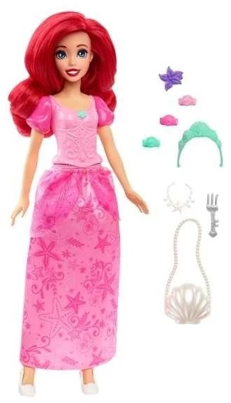 Mattel Lėlė Arielis princesė su rožine suknele