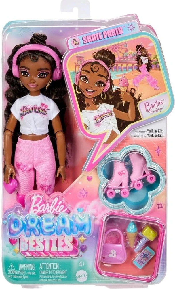 Lėlė Mattel Barbie Dream Besties Roller Skate – Brooklyn (JFX97)