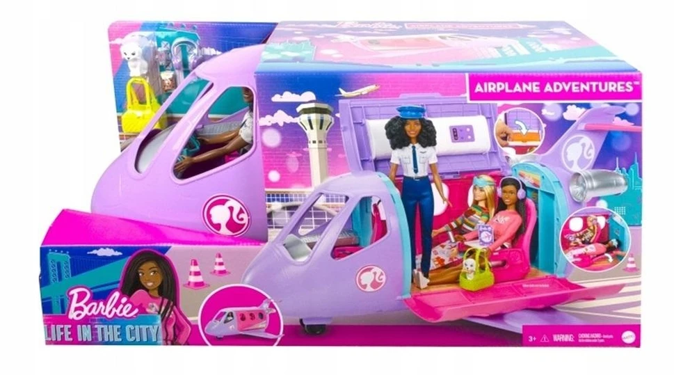 Barbie Mattel LĖLĖS BARBĖS LĖKTUVAS ADVENTURES SU LĖLE HCD49