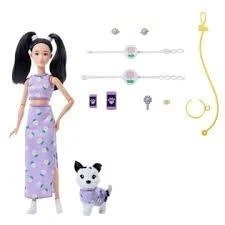 Mattel Lėlė Barbie su šuniuku ir gėlių aksesuarais