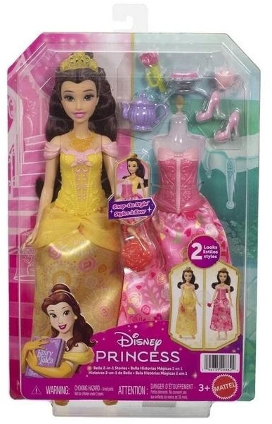 Mattel Lėlė Disney princesė Bella su istorija 2in1