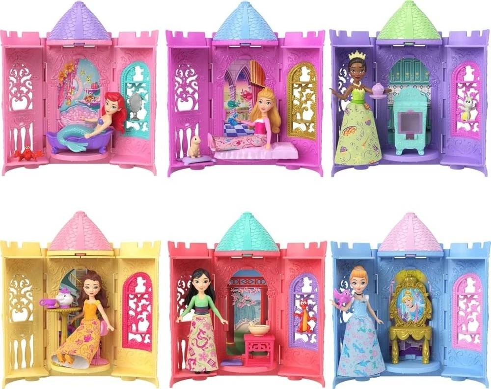 Mattel Lėlė Disney princesė su staigmenos bokštu įvairių modelių