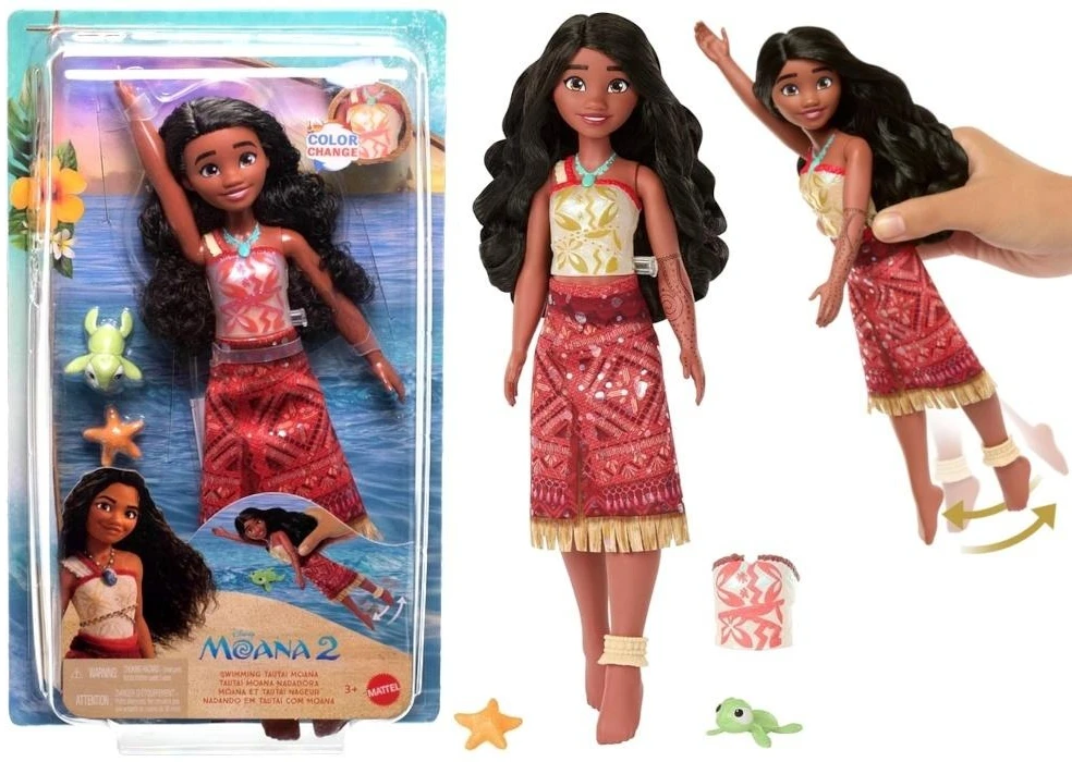 Mattel DISNEY PRINCESS MOANA plaukianti lėlė Vajana (JFF08)