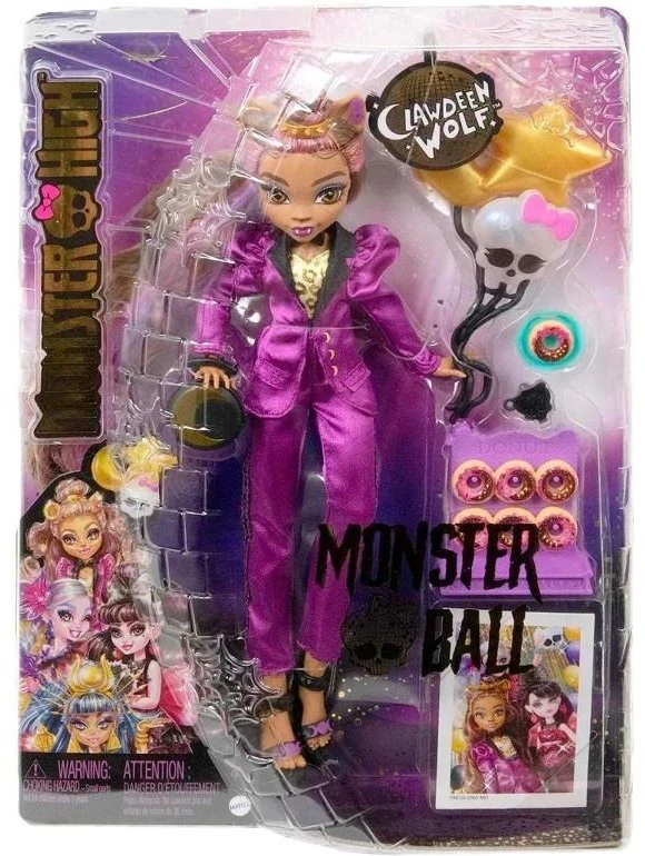 Mattel Monster High lėlė Monster Ball – Clawdeen Wolf HNF69