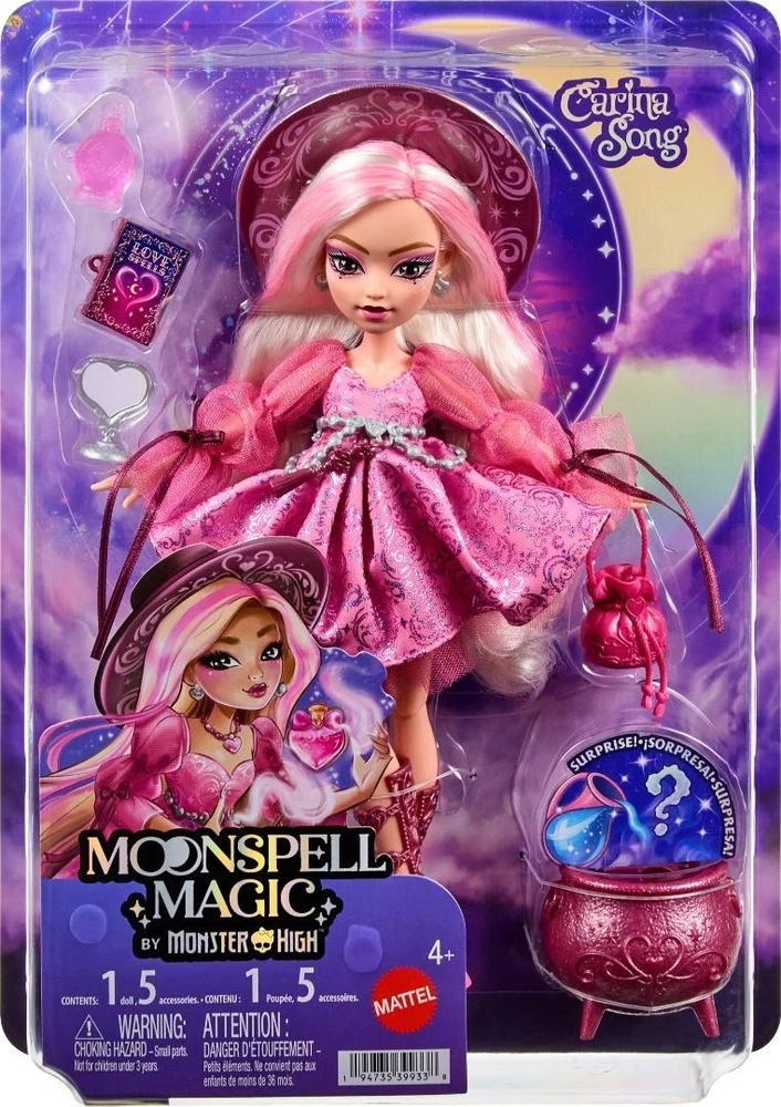 Mattel MONSTER HIGH MOONSPELL MAGIC lėlė Carina - meilės kerėtoja (JNM26)