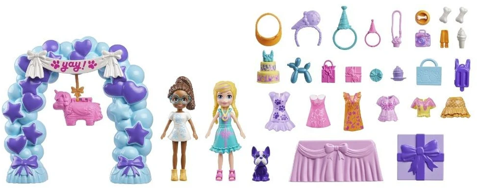 Mattel POLLY POCKET gimtadienio šventės rinkinys (JCC33)