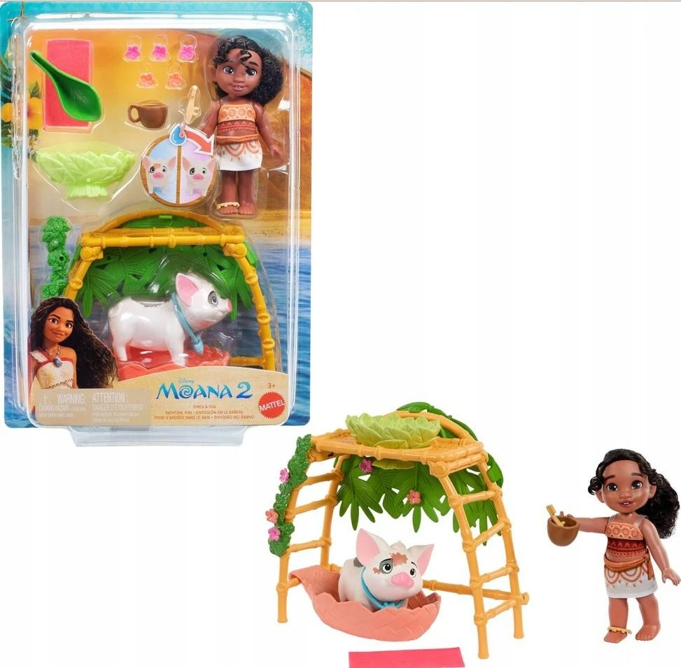 Mattel Lėlės Disney Moana 2 Simea ir Pua vonios žaidimų rinkinys