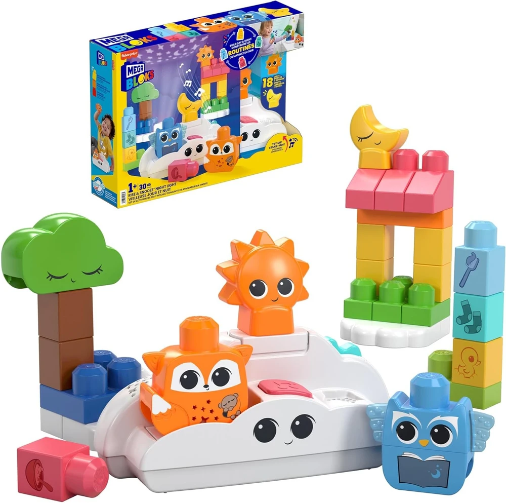 Mattel MEGA BLOKS rinkinys su naktine lempute (30 det.) (HTH43)