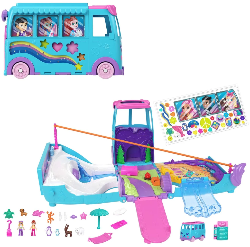 Mattel Polly Pocket gyvūnėlių mobilus nuotykių žaidimų rinkinys JCC22