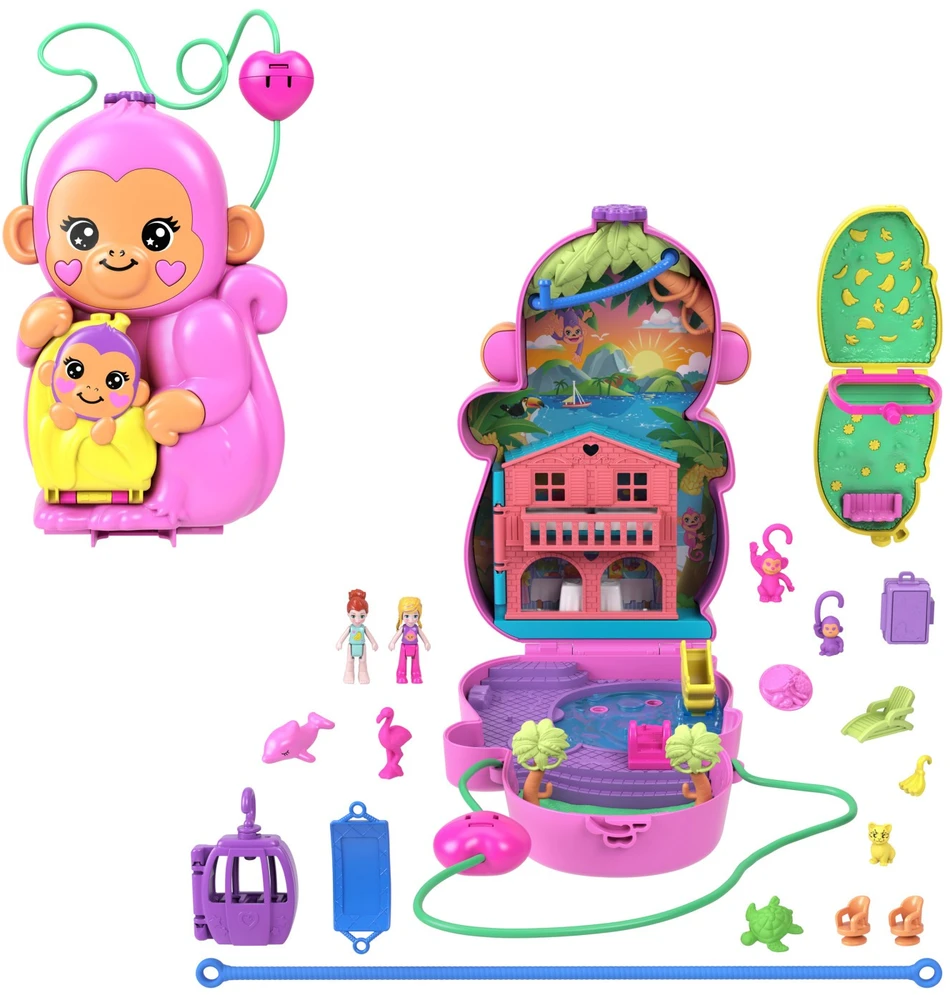 Mattel „Polly Pocket“ beždžionėlės pramogų rinkinys