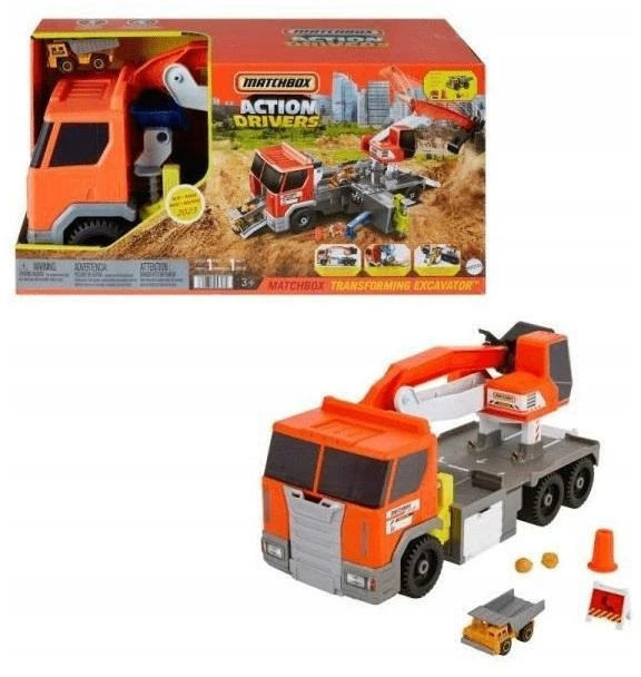 Mattel Žaislinė ekskavatoriaus sunkvežimio mašina Matchbox 1:64