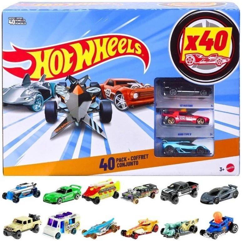 Mattel Žaisliniai Hot Wheels automobiliai 40 vnt. rinkinys