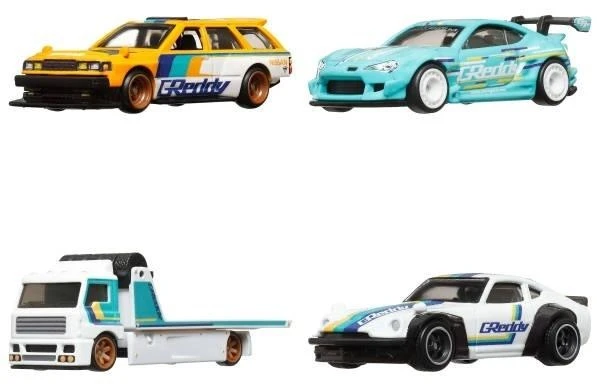 Mattel Žaisliniai Hot Wheels Premium automobiliai su Real Riders ratais 2 vnt