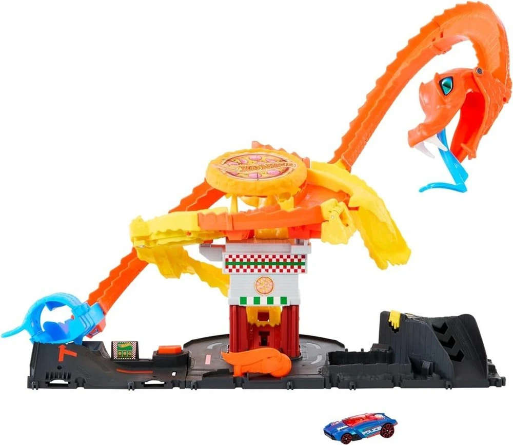 Mattel HOT WHEELS CITY rinkinys – Gyvatė picerijoje (HTN81)
