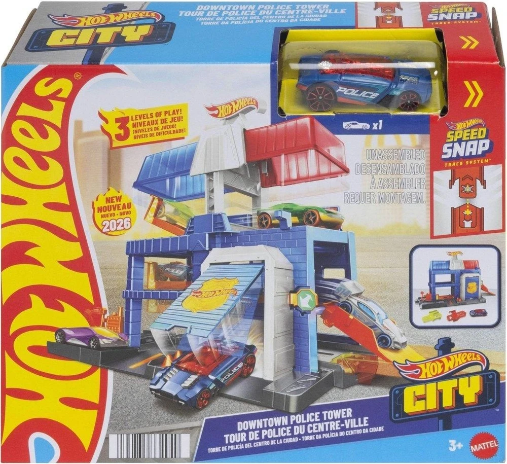 Mattel HOT WHEELS CITY rinkinys – Centrinė policijos stotis (JHL74)