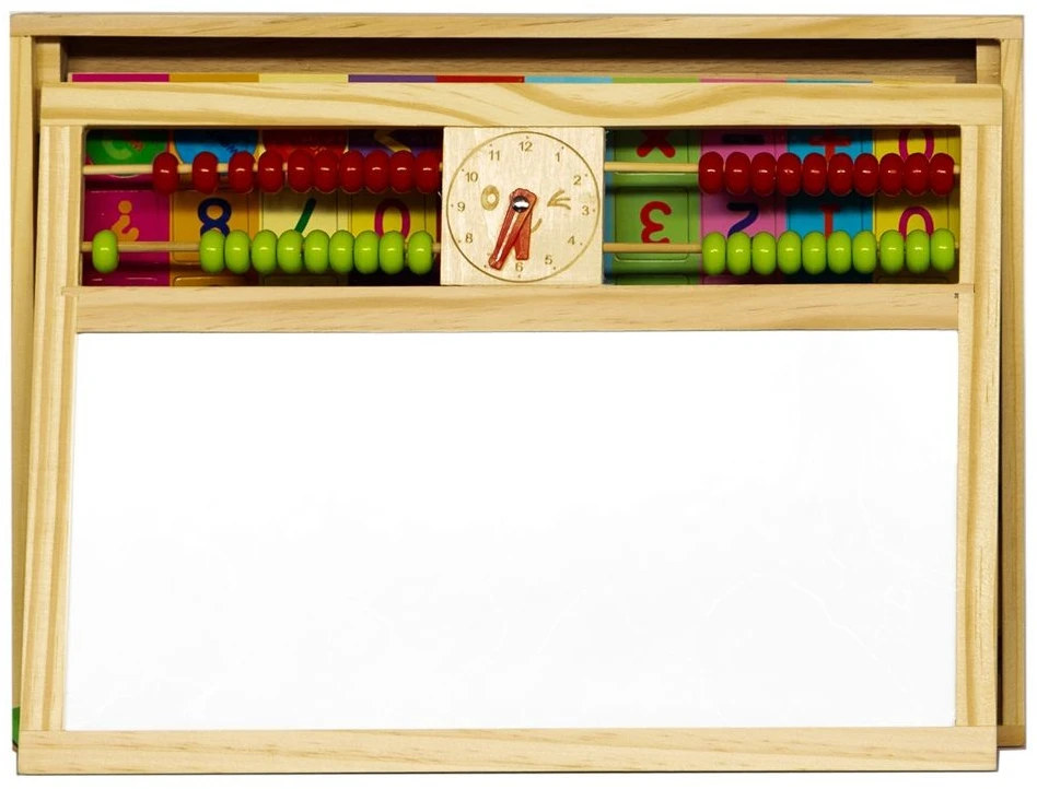 Medinė daugiafunkcinė edukacinė lenta 2in1