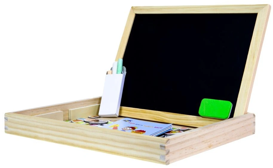 Medinė daugiafunkcinė edukacinė lenta 2in1